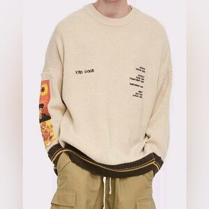 Aelfric Eden Vincent Van Gogh Sweater Size Medium Oversized